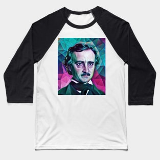 Edgar Allan Poe Portrait | Edgar Allan Poe Artwork 8 Baseball T-Shirt